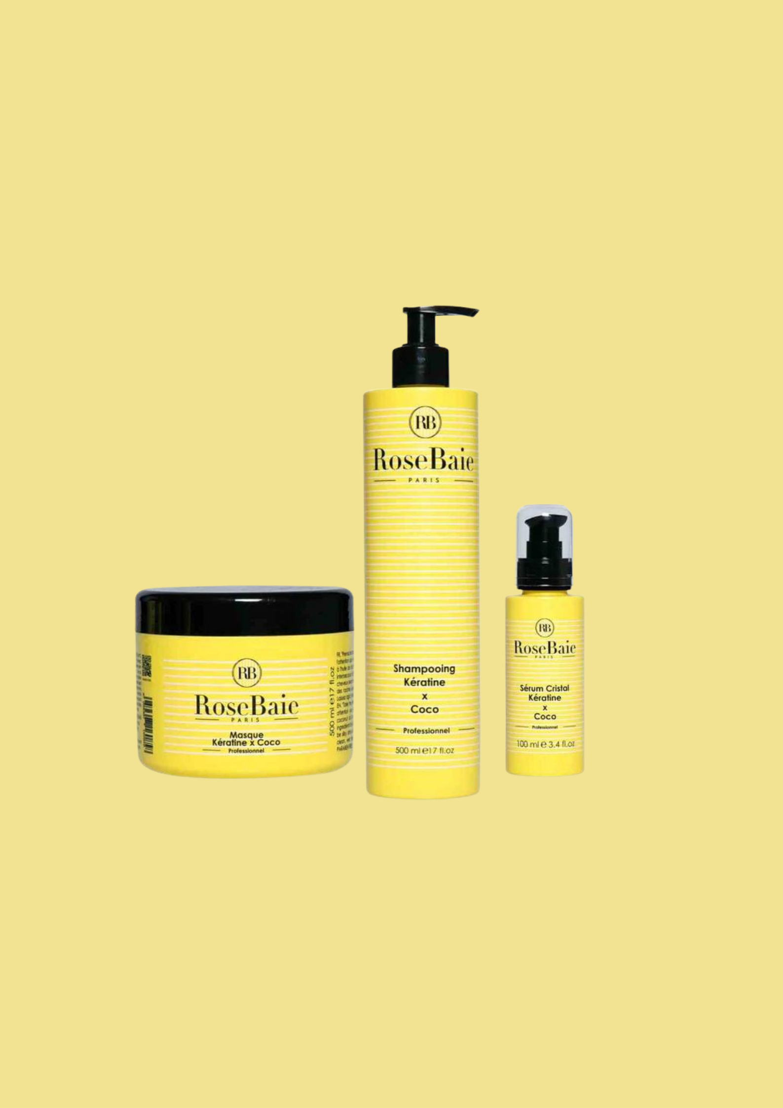ROSE BAIE - Trio coco shampoing masque & sérum